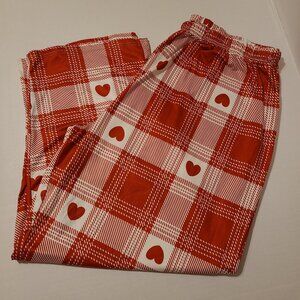WOMENS HEART/PLAID PAJAMA PANTS - 3XL